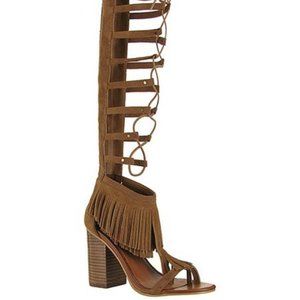 Cinnamon Ricarda Lace-Up Suede Sandal
